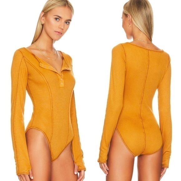 Free People Sloane Bodysuit Amber - Picture 4 of 9
